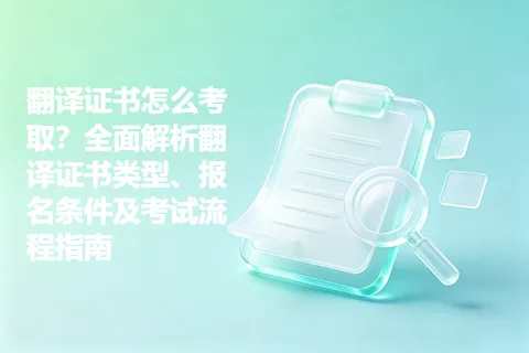 翻译证书怎么考取？全面解析翻译证书类型、报名条件及考试流程指南