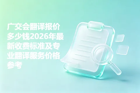 广交会翻译报价多少钱2026年最新收费标准及专业翻译服务价格参考