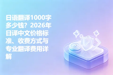 日语翻译1000字多少钱？2026年日译中文价格标准、收费方式与专业翻译费用详解