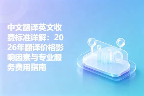 中文翻译英文收费标准详解：2026年翻译价格影响因素与专业服务费用指南