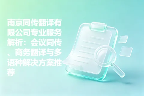 南京同传翻译有限公司专业服务解析：会议同传、商务翻译与多语种解决方案推荐