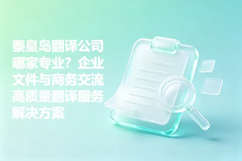 秦皇岛翻译公司哪家专业？企业文件与商务交流高质量翻译服务解决方案