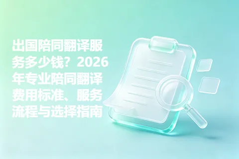 出国陪同翻译服务多少钱？2026年专业陪同翻译费用标准、服务流程与选择指南