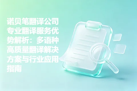 诺贝笔翻译公司专业翻译服务优势解析：多语种高质量翻译解决方案与行业应用指南