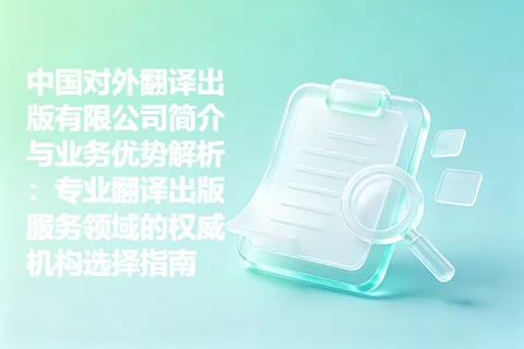 中国对外翻译出版有限公司简介与业务优势解析：专业翻译出版服务领域的权威机构选择指南