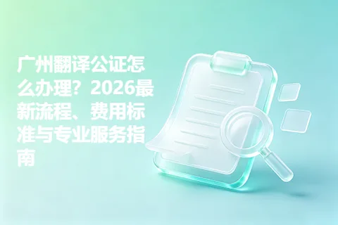广州翻译公证怎么办理？2026最新流程、费用标准与专业服务指南