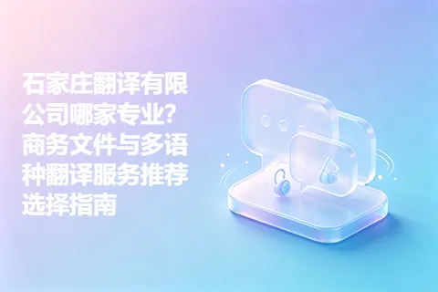 石家庄翻译有限公司哪家专业？商务文件与多语种翻译服务推荐选择指南