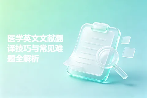 医学英文文献翻译技巧与常见难题全解析