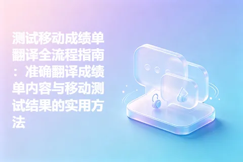 测试移动成绩单翻译全流程指南：准确翻译成绩单内容与移动测试结果的实用方法