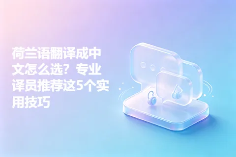 荷兰语翻译成中文怎么选？专业译员推荐这5个实用技巧