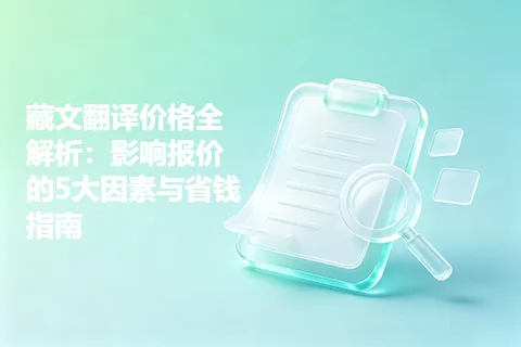 藏文翻译价格全解析：影响报价的5大因素与省钱指南