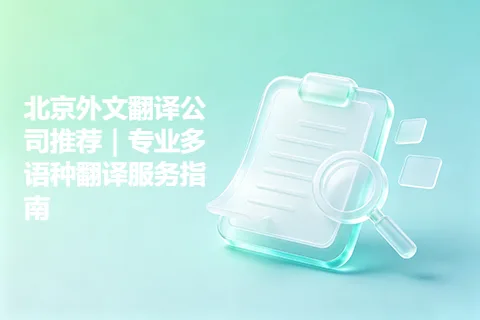 北京外文翻译公司推荐｜专业多语种翻译服务指南