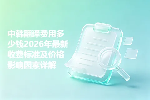 中韩翻译费用多少钱2026年最新收费标准及价格影响因素详解