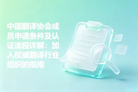 中国翻译协会成员申请条件及认证流程详解：加入权威翻译行业组织的指南