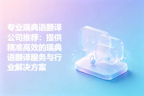 专业瑞典语翻译公司推荐：提供精准高效的瑞典语翻译服务与行业解决方案