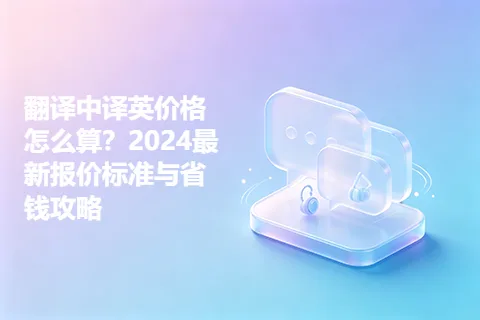 翻译中译英价格怎么算？2024最新报价标准与省钱攻略
