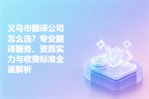 义乌市翻译公司怎么选？专业翻译服务、资质实力与收费标准全面解析