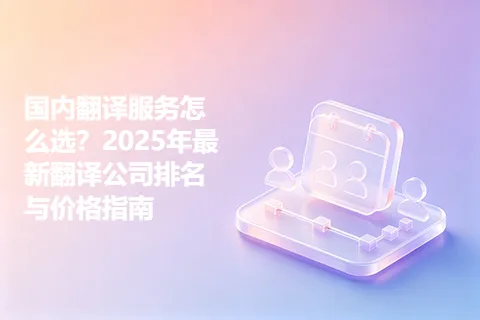 国内翻译服务怎么选？2025年最新翻译公司排名与价格指南