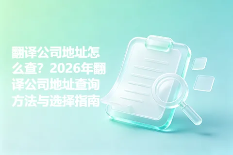 翻译公司地址怎么查？2026年翻译公司地址查询方法与选择指南