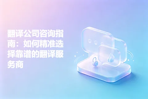 翻译公司咨询指南：如何精准选择靠谱的翻译服务商
