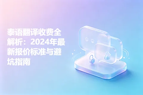 泰语翻译收费全解析：2024年最新报价标准与避坑指南