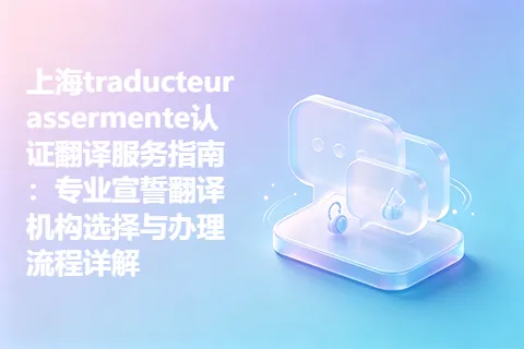 上海traducteurassermente认证翻译服务指南：专业宣誓翻译机构选择与办理流程详解