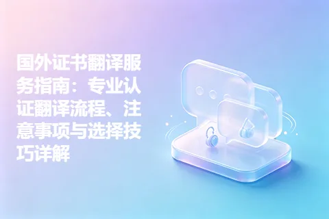国外证书翻译服务指南：专业认证翻译流程、注意事项与选择技巧详解