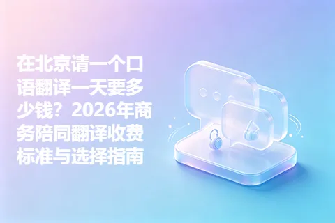 在北京请一个口语翻译一天要多少钱？2026年商务陪同翻译收费标准与选择指南