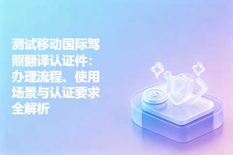 测试移动国际驾照翻译认证件：办理流程、使用场景与认证要求全解析