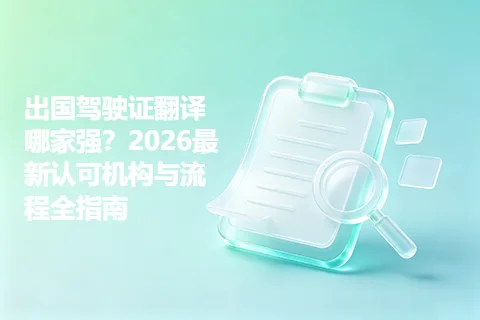 出国驾驶证翻译哪家强？2026最新认可机构与流程全指南