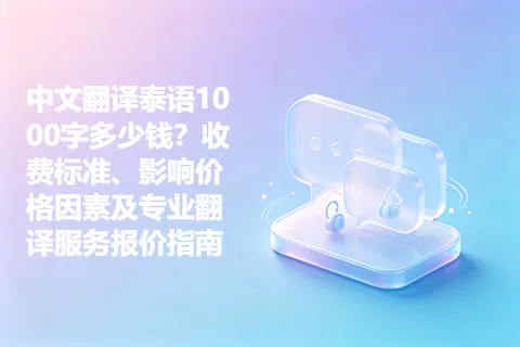 中文翻译泰语1000字多少钱？收费标准、影响价格因素及专业翻译服务报价指南