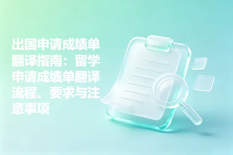 出国申请成绩单翻译指南：留学申请成绩单翻译流程、要求与注意事项