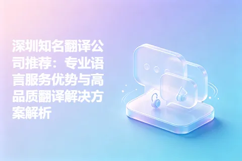 深圳知名翻译公司推荐：专业语言服务优势与高品质翻译解决方案解析
