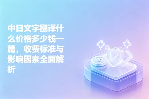 中日文字翻译什么价格多少钱一篇，收费标准与影响因素全面解析