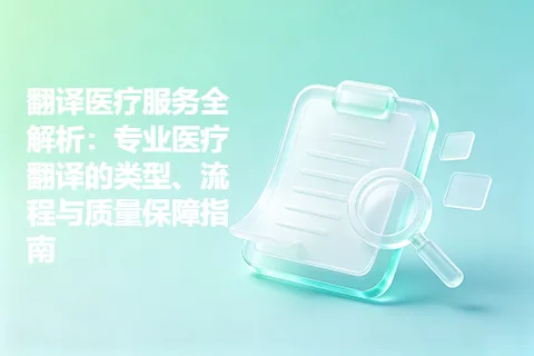 翻译医疗服务全解析：专业医疗翻译的类型、流程与质量保障指南