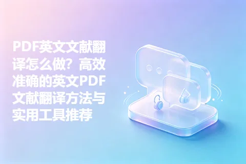 PDF英文文献翻译怎么做？高效准确的英文PDF文献翻译方法与实用工具推荐