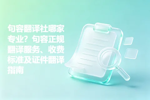 句容翻译社哪家专业?句容正规翻译服务、收费标准及证件翻译指南
