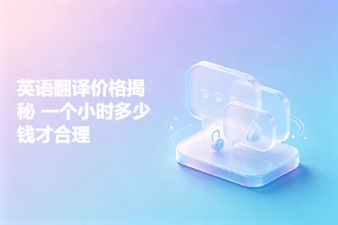 英语翻译价格揭秘 一个小时多少钱才合理