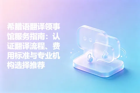 希腊语翻译领事馆服务指南：认证翻译流程、费用标准与专业机构选择推荐