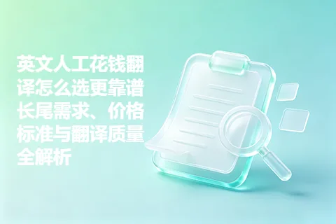 英文人工花钱翻译怎么选更靠谱 长尾需求、价格标准与翻译质量全解析