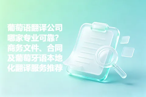 葡萄语翻译公司哪家专业可靠？商务文件、合同及葡萄牙语本地化翻译服务推荐