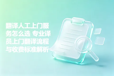 翻译人工上门服务怎么选 专业译员上门翻译流程与收费标准解析