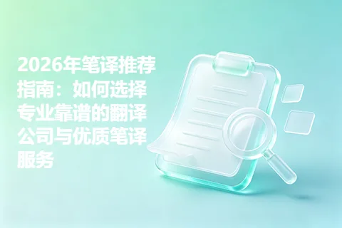2026年笔译推荐指南：如何选择专业靠谱的翻译公司与优质笔译服务