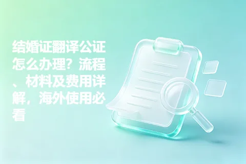 结婚证翻译公证怎么办理？流程、材料及费用详解，海外使用必看