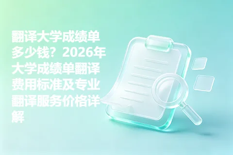 翻译大学成绩单多少钱？2026年大学成绩单翻译费用标准及专业翻译服务价格详解