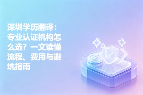 深圳学历翻译：专业认证机构怎么选？一文读懂流程、费用与避坑指南
