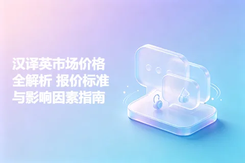 汉译英市场价格全解析 报价标准与影响因素指南