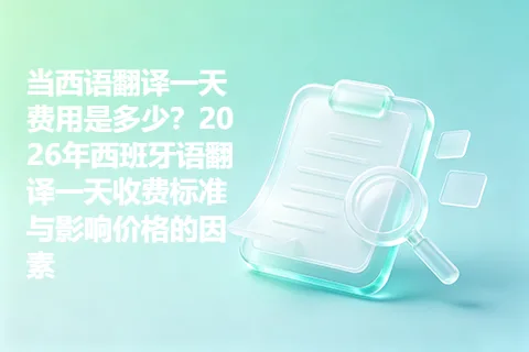 当西语翻译一天费用是多少？2026年西班牙语翻译一天收费标准与影响价格的因素
