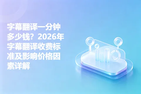 字幕翻译一分钟多少钱？2026年字幕翻译收费标准及影响价格因素详解
