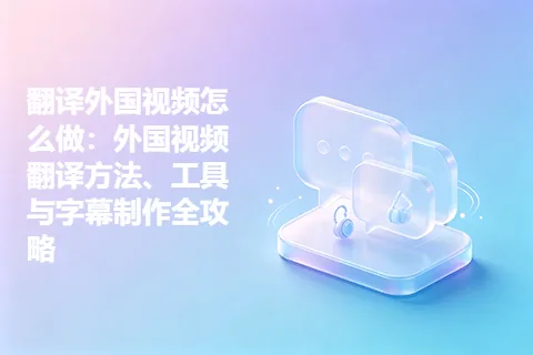 翻译外国视频怎么做：外国视频翻译方法、工具与字幕制作全攻略